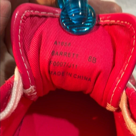 COACH Pink and White Sneakers Floral Canvas Design Laces EUC - Picture 13 of 13